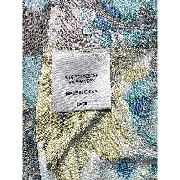 Jean-Pierre Klifa Top Sz L Floral Geometric Pattern - Picture 5 of 7
